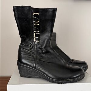 geronea Italian black calf boots size 8,5